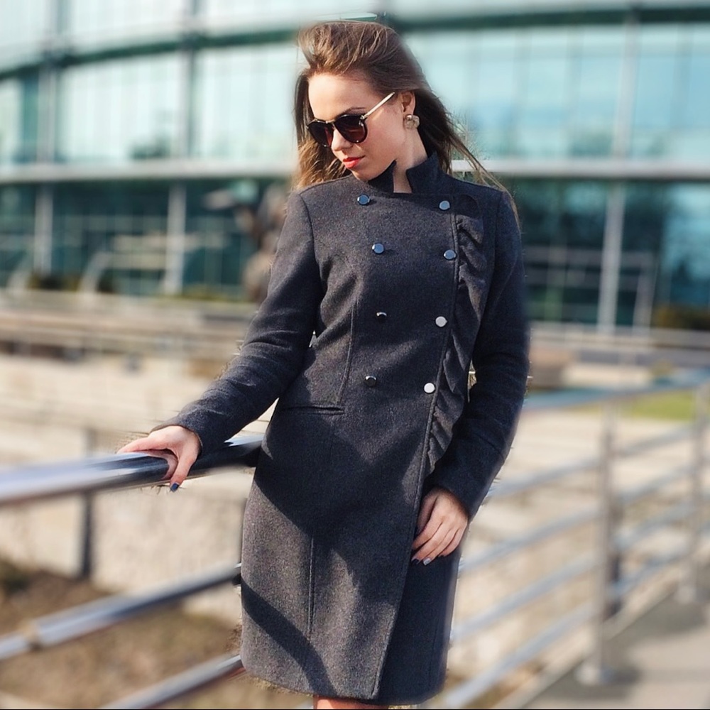 Mexx Wool Classic Gray Coat